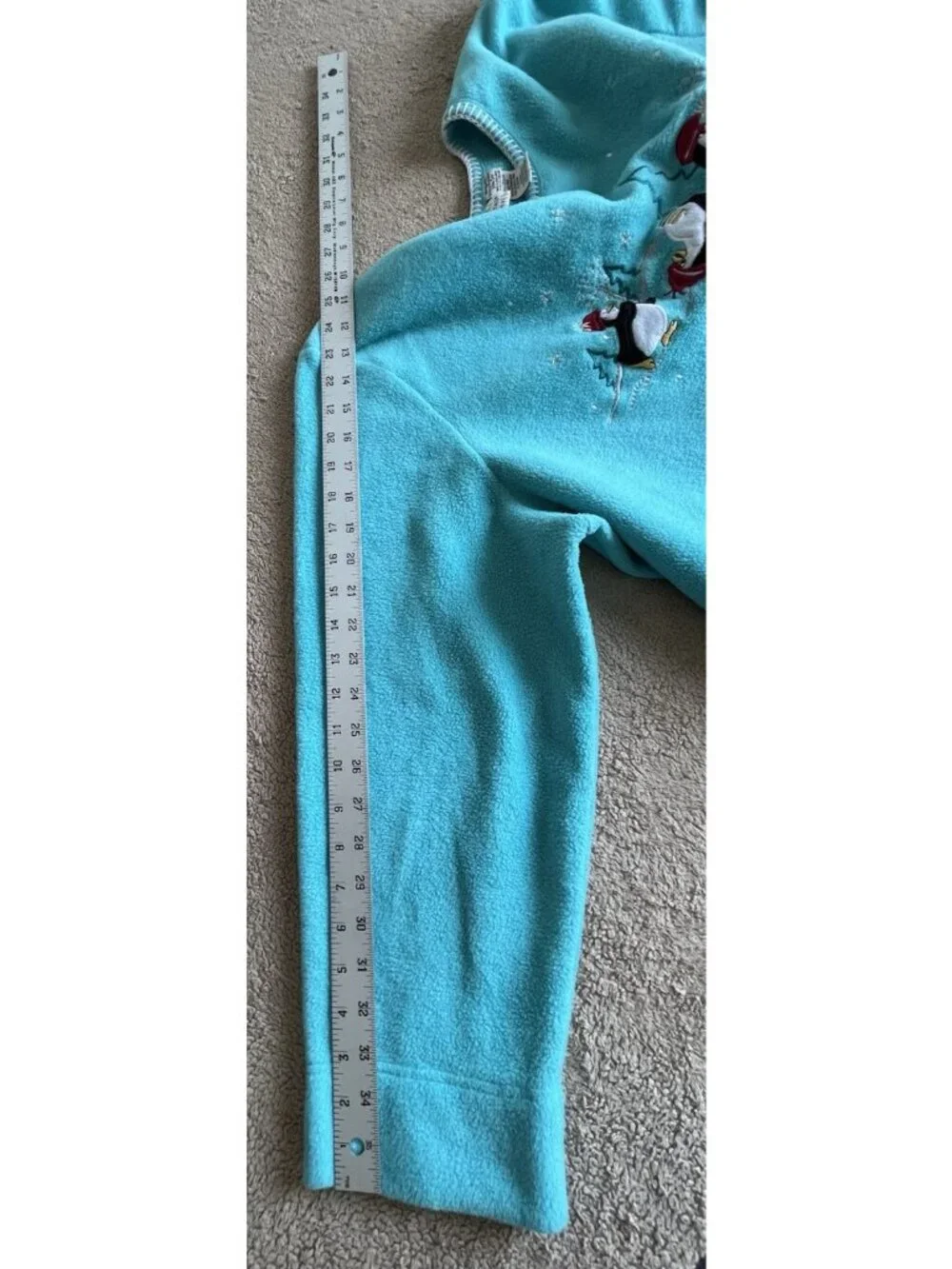 White Stag Polar Fleece Winter Penguins Top 22W 24W Blue - Picture 13 of 16